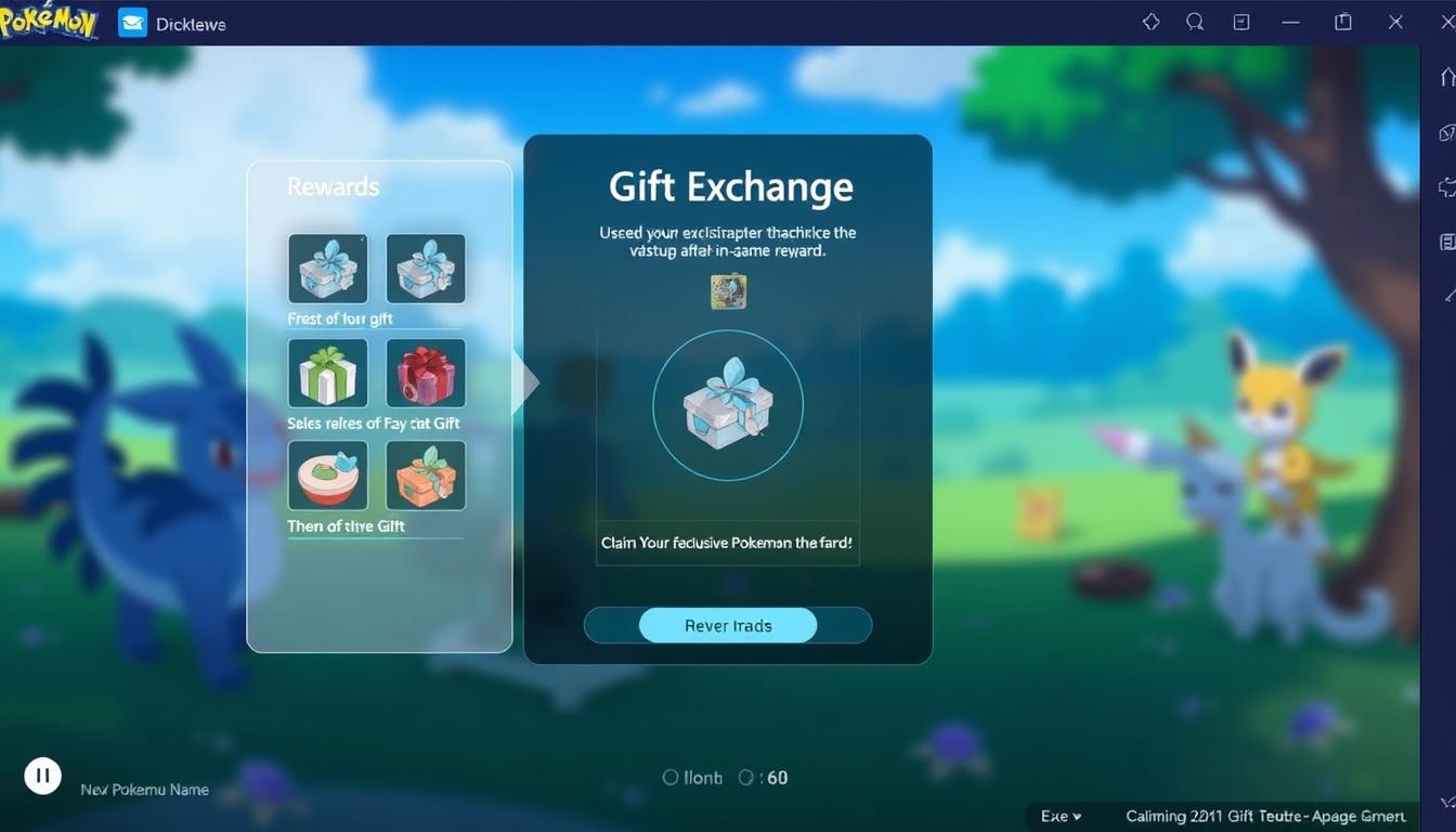 Gift Exchange interface navigation