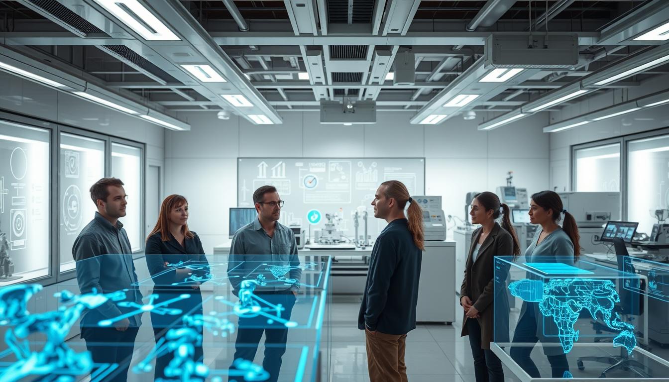 Evaluation process: A meticulously designed scientific experiment unfolds within a sleek, modern laboratory setting. In the foreground, a team of researchers intently observe various AI agents as they navigate complex simulations, their expressions a mix of concentration and fascination. The middle ground features an array of holographic displays, visualizing the agents' decision-making processes in real-time, bathed in a soft, diffused lighting. The background showcases state-of-the-art equipment and instruments, hinting at the rigorous, data-driven approach guiding this investigation. A sense of discovery and intellectual curiosity permeates the scene, capturing the essence of "How I Evaluated AI Research Agents in the Wild".