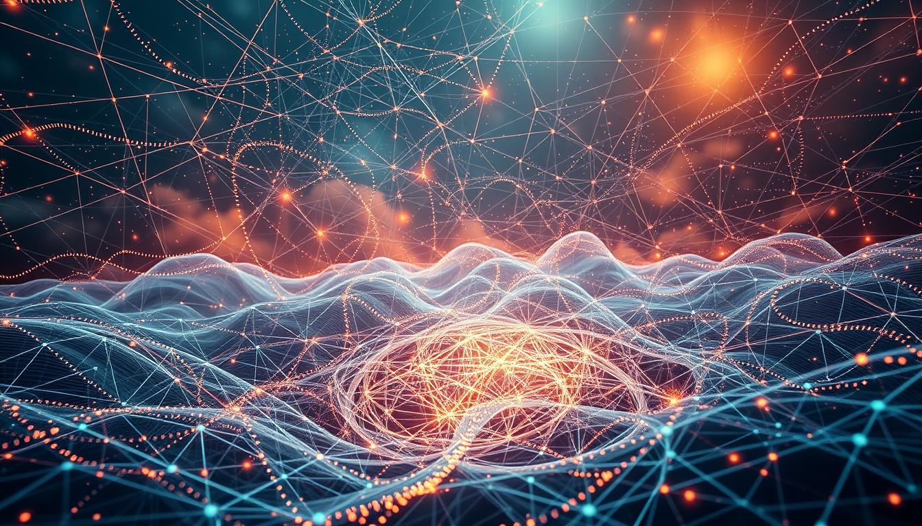 A vast, interconnected space of multimodal knowledge, where text, image, and audio data coexist in a harmonious symphony. The foreground depicts a nexus of swirling data streams, intertwining and converging to form a unified, holistic understanding. In the middle ground, abstract geometric shapes and patterns symbolize the shared underlying structures that link these diverse modalities. The background is a dreamlike expanse, hinting at the limitless possibilities of this universal representation space, illuminated by a warm, contemplative lighting. The overall atmosphere is one of exploration, discovery, and the fusion of disparate elements into a cohesive, multidimensional whole.