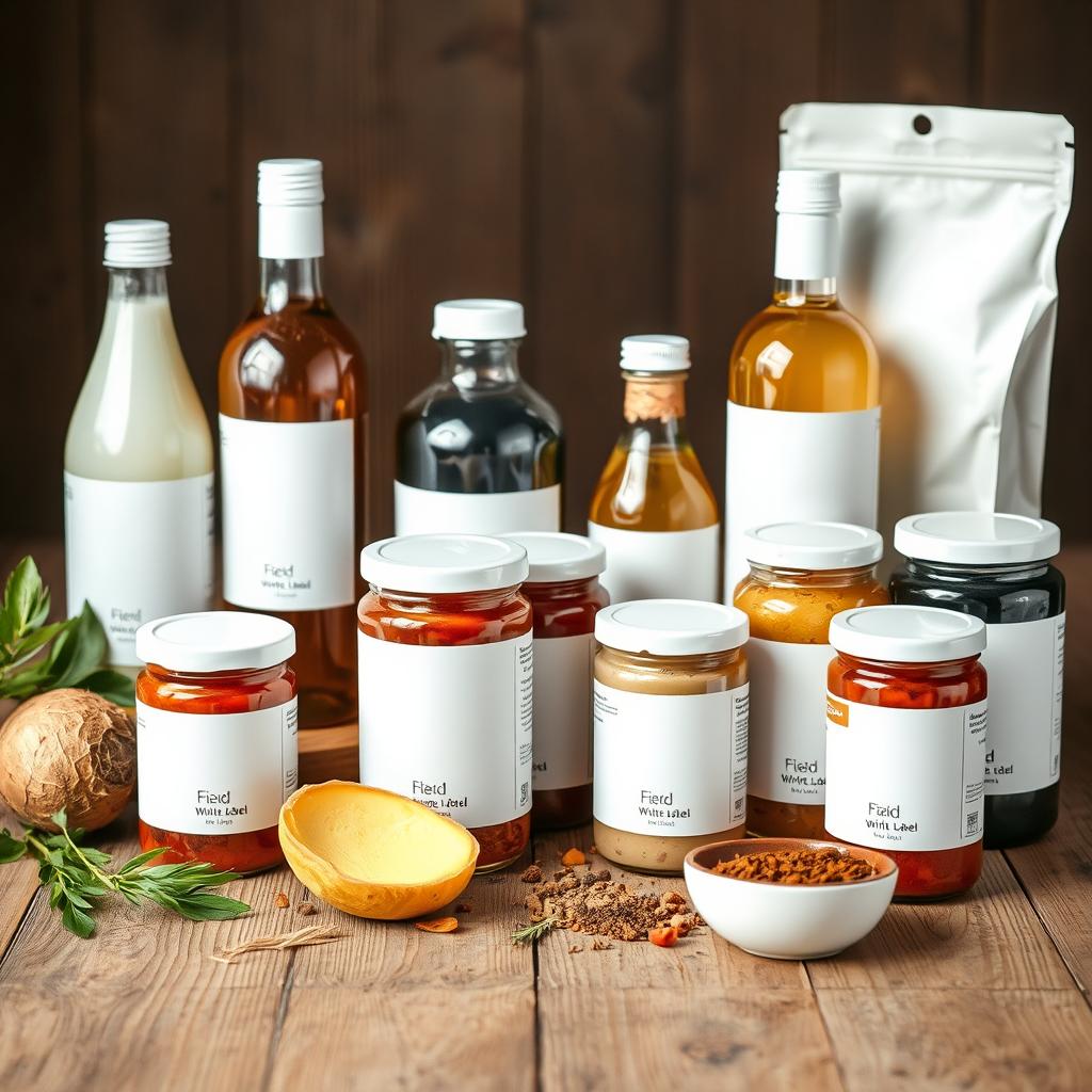 White-Label-Lebensmittel in neutraler Verpackung