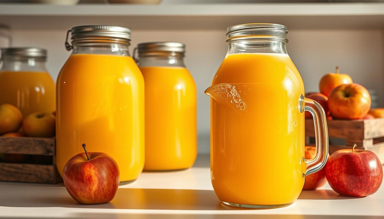 How to Make Apple Juice at Home:the best in 30 Minutes 3 homemade apple juice storage