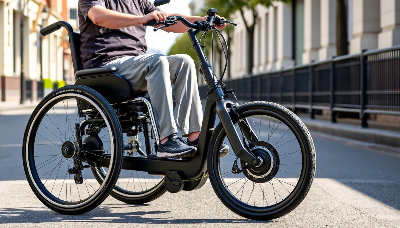 Pessoa utilizando o Radical 1500W Triciclo Elétrico em ambiente urbano