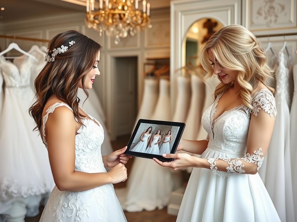 Bridal boutique using wedding dress model generator for personalized consultations