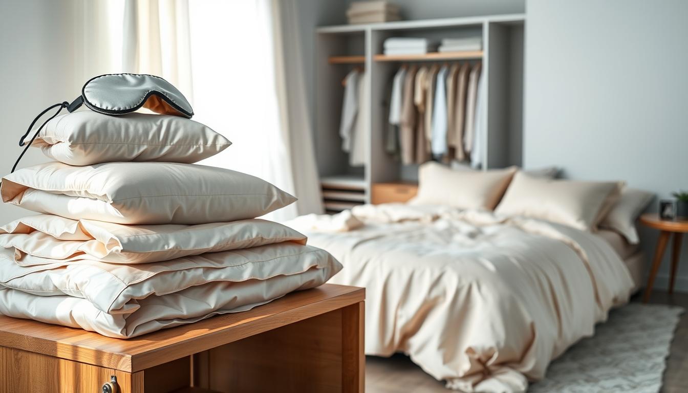 silk bedding storage