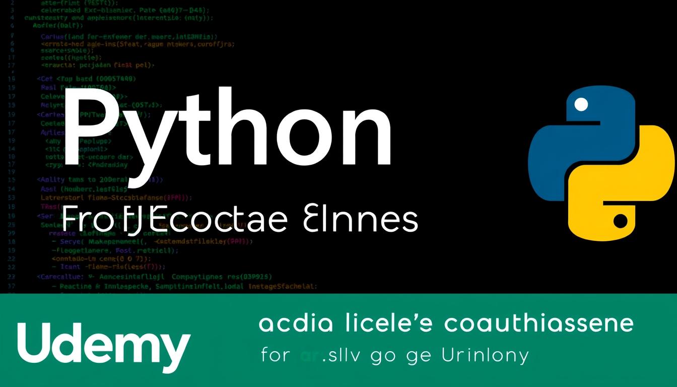 Python programming course thumbnail showing code examples