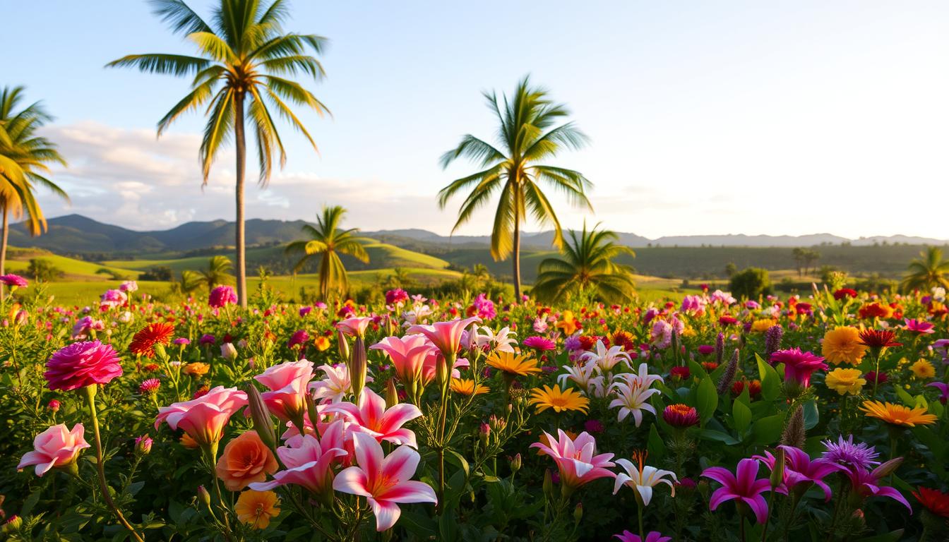 أمثلة على النباتات الزهرية