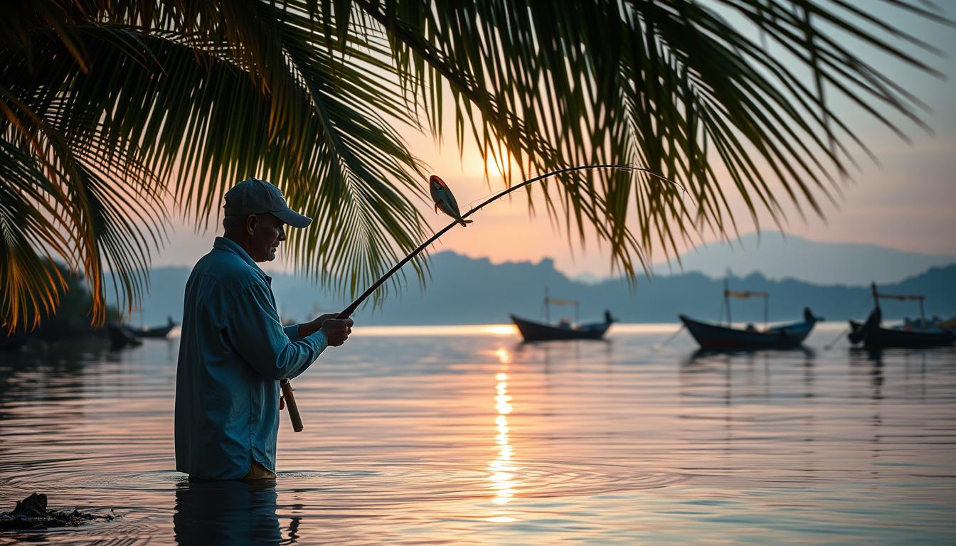 Thai fishing techniques with popper lures