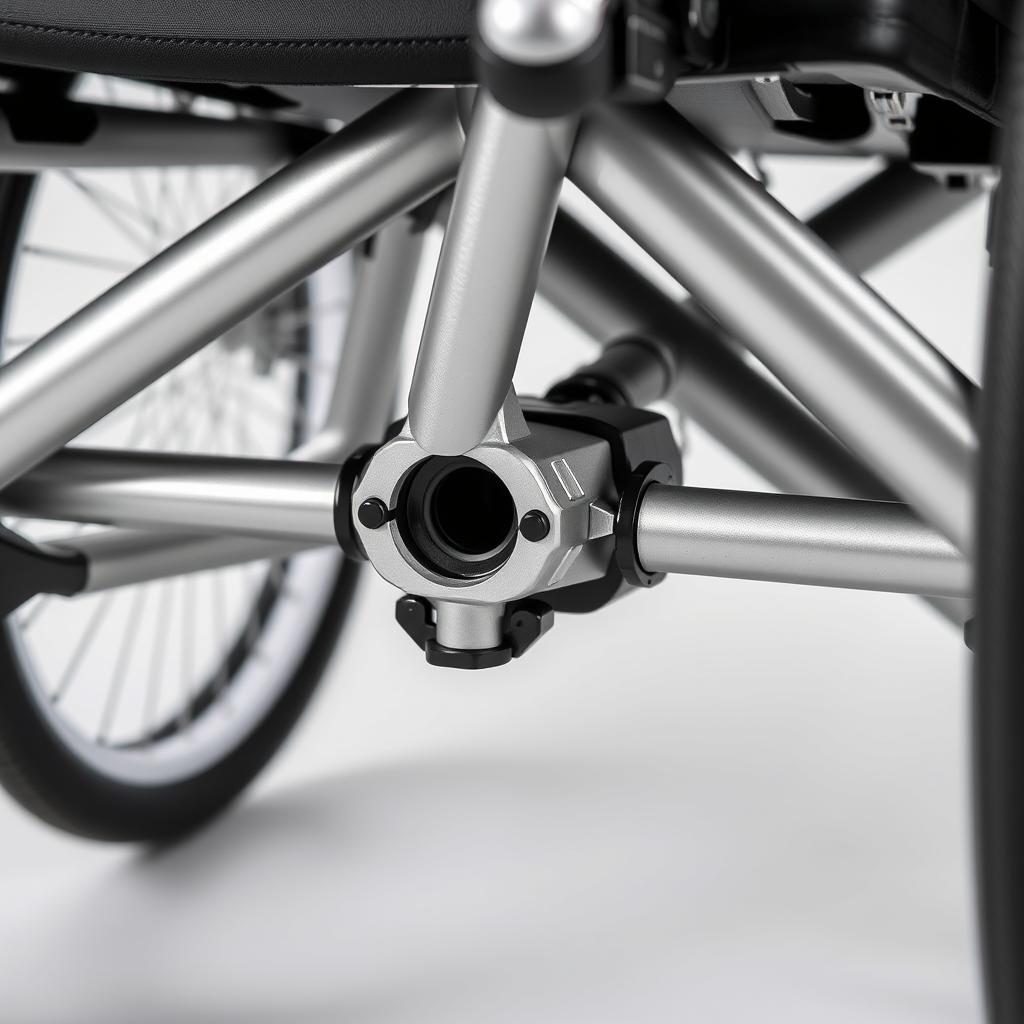 Detalhe do sistema dobrável em X da Cadeira de Rodas Manual Dobrável em Alumínio Ottobock Start B2 43cm