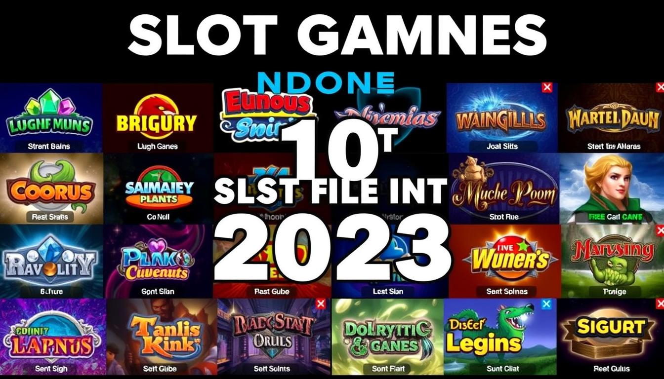 Kolase 10 game slot gacor terpopuler 2023 dengan logo provider