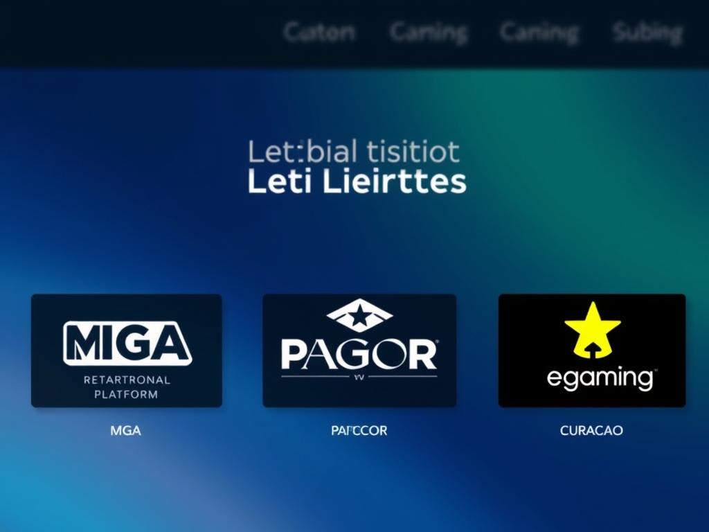 Contoh lisensi resmi platform judi online dengan logo badan regulasi