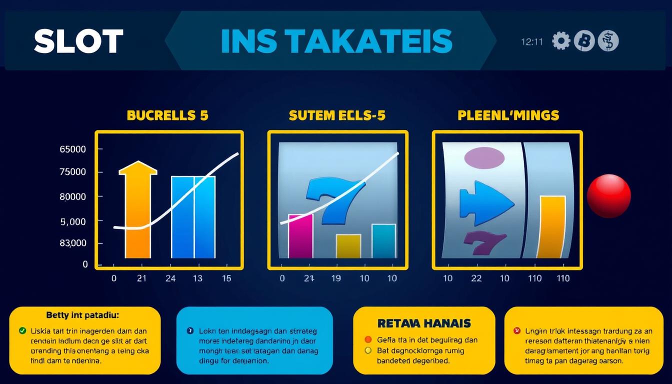 Ilustrasi strategi bermain slot gacor dengan grafik manajemen bankroll