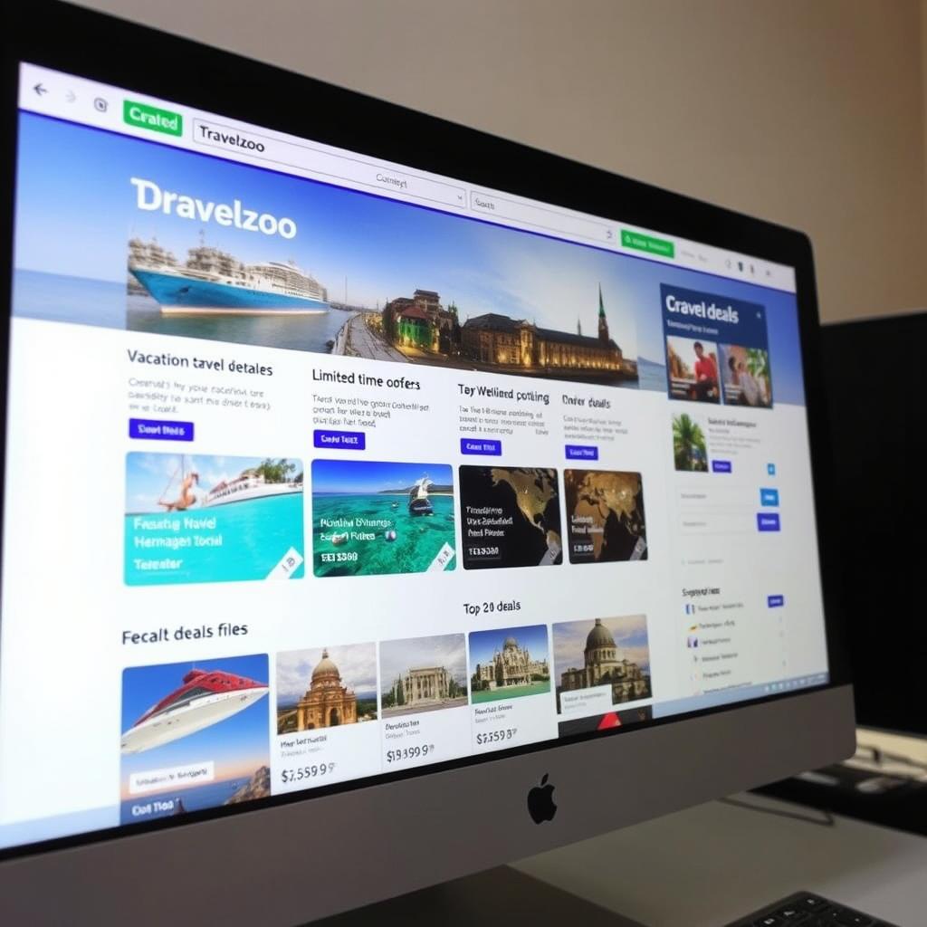 Travelzoo website showing curated travel deals and vacation packages