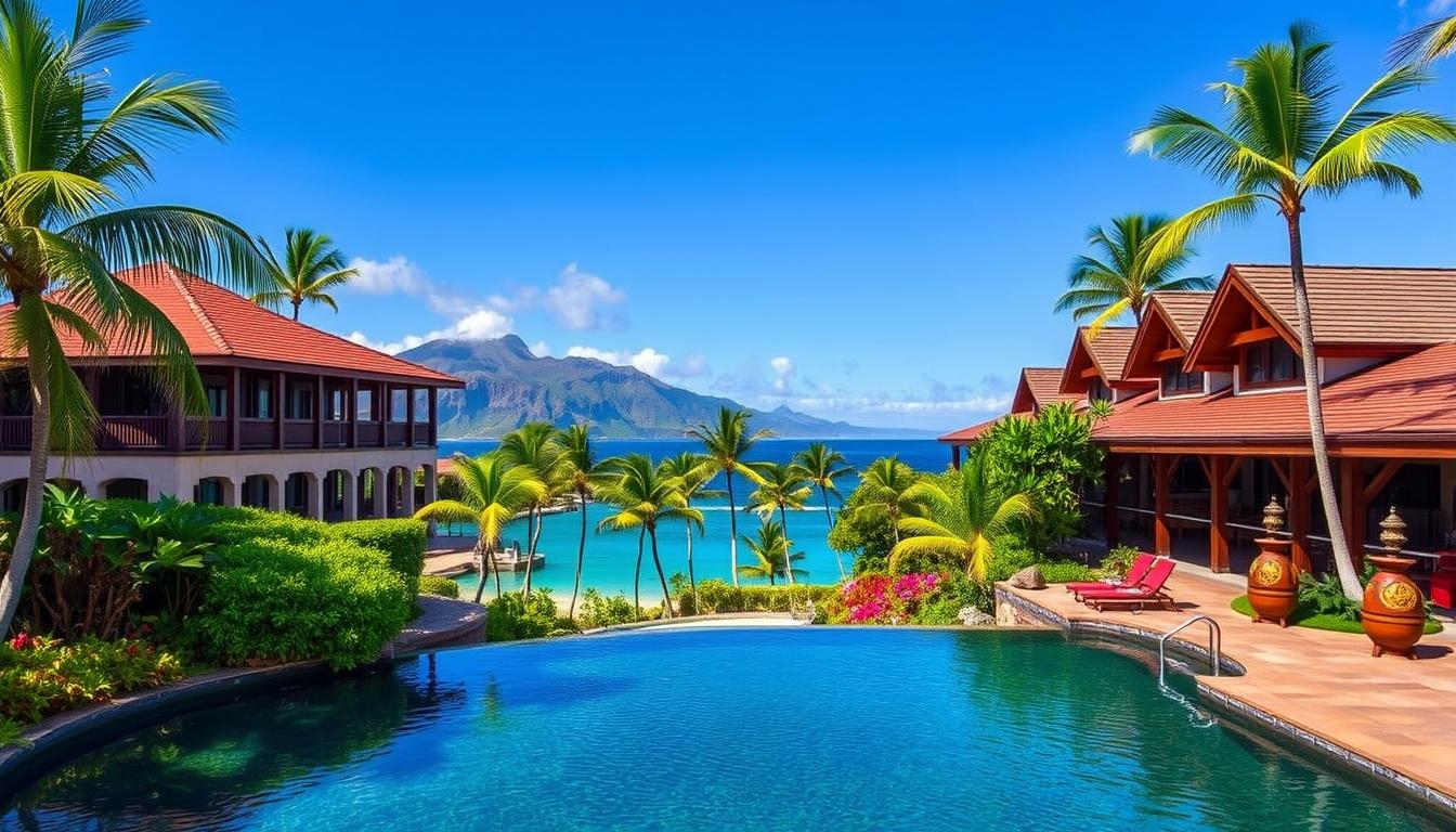 Hawaiian beach resort featured in travel deals package