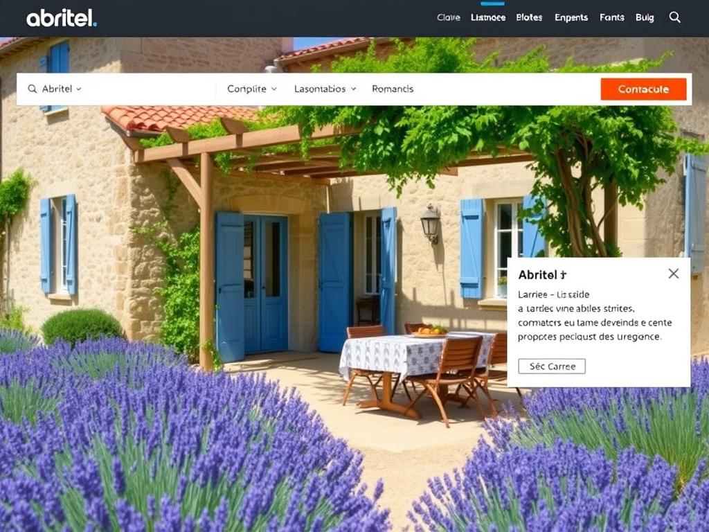 French countryside villa on Abritel platform with lavender fields and vineyard views