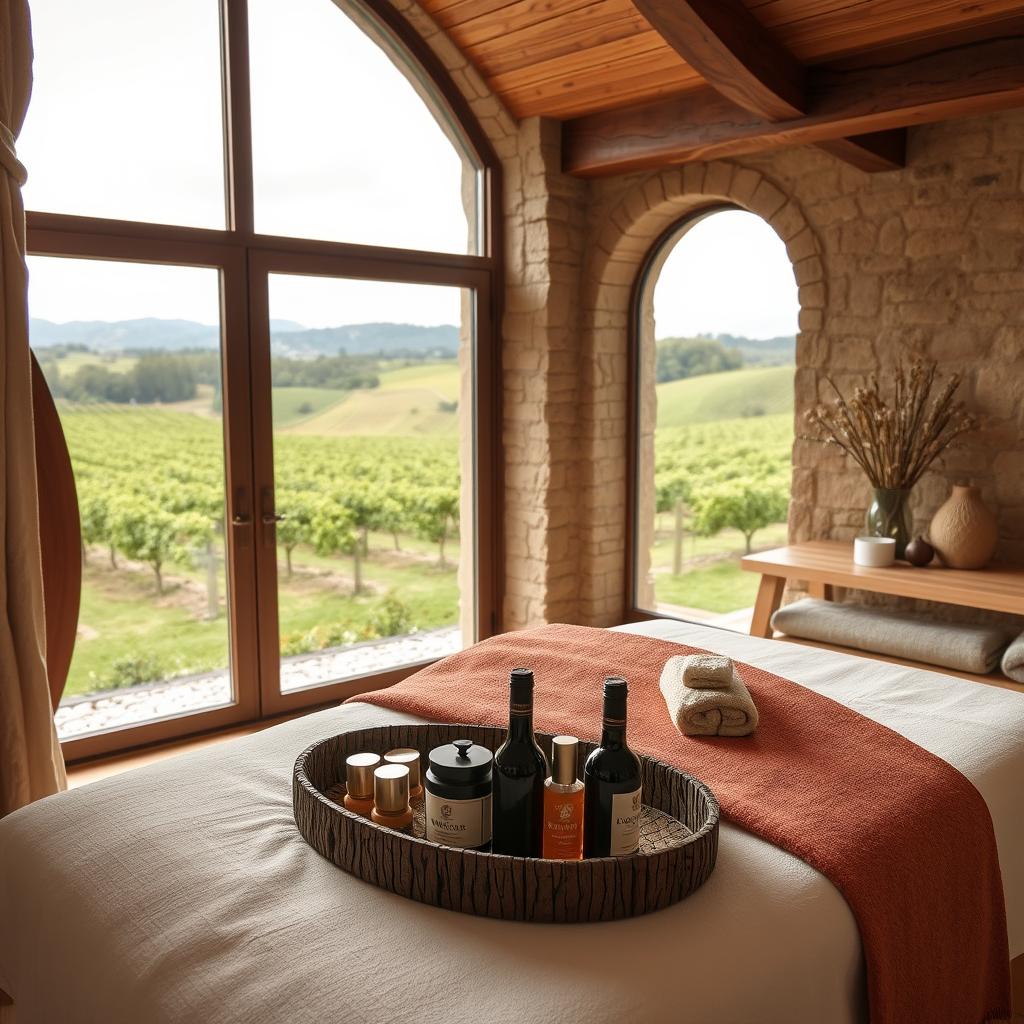 Vinotherapy treatment at a French vineyard wellness retreat