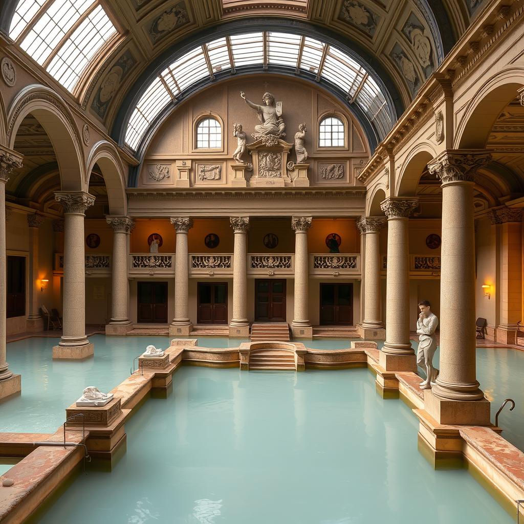 Historic thermal bath facility at a German wellness resort