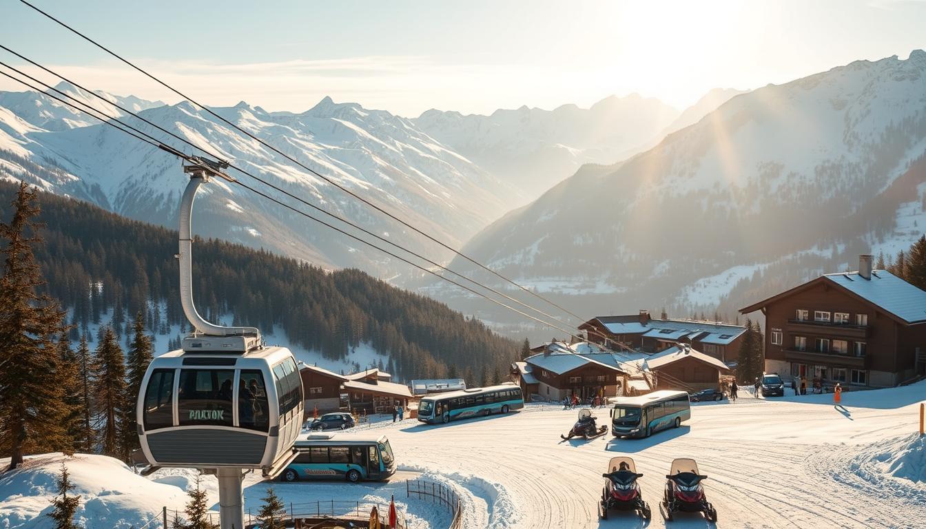 European ski resorts transportation