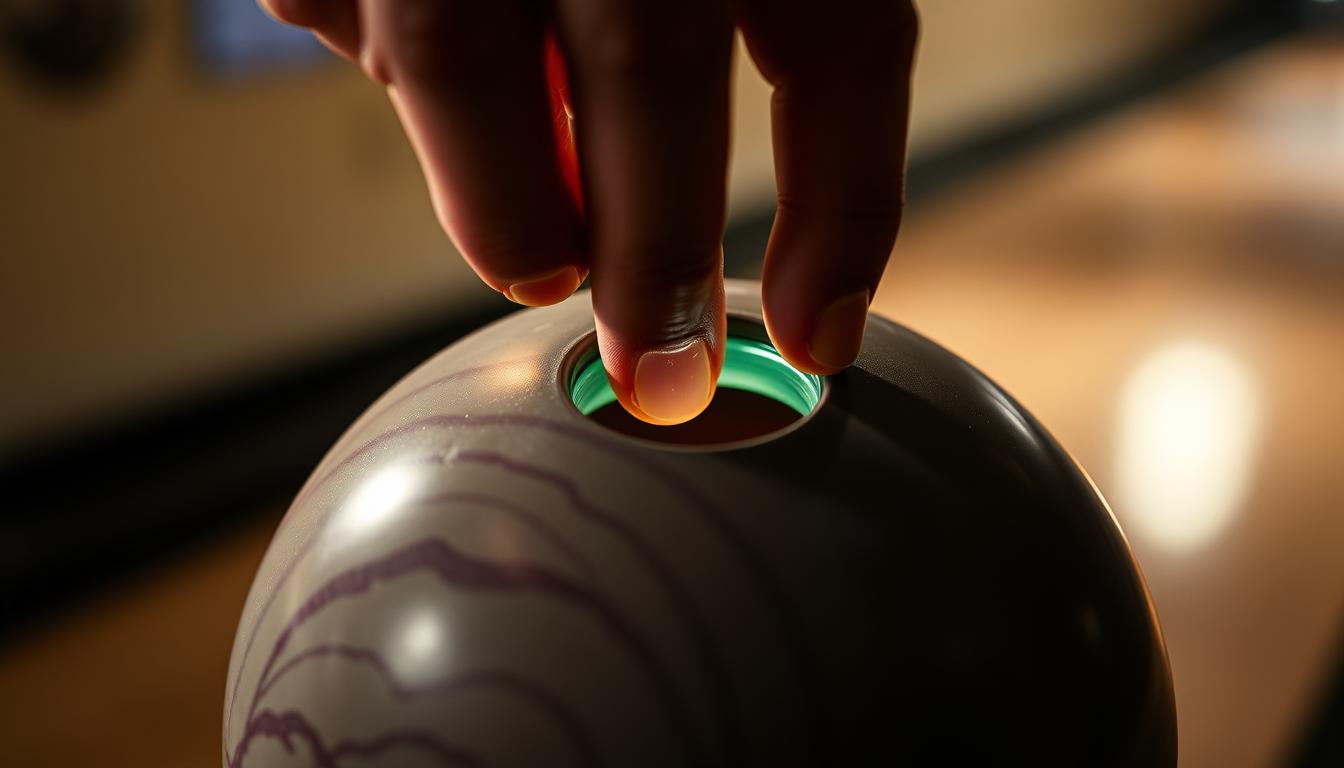 bowling ball thumb hole technique