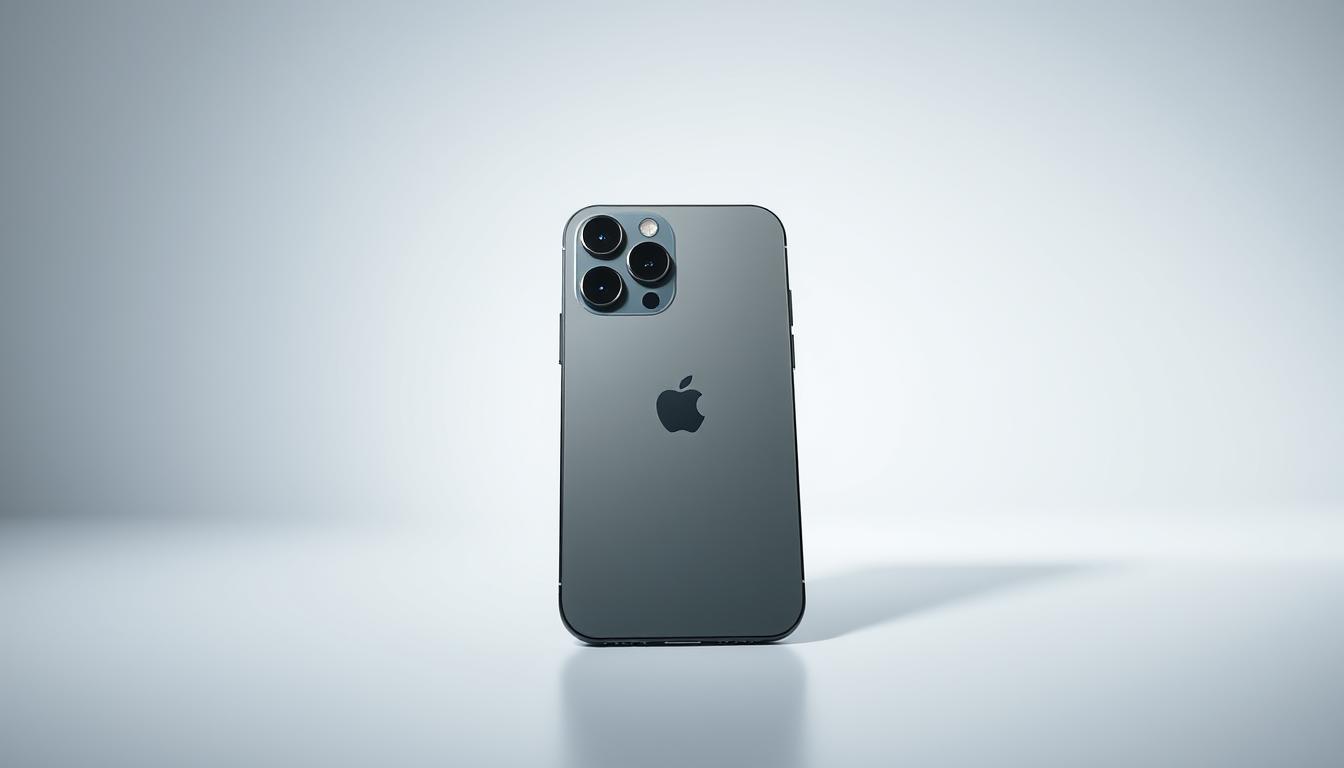 A high-end titanium iPhone 16 Pro Max with advanced security features. The device is showcased in a clean, well-lit studio setting, with a minimalist background that allows the phone's design to be the focal point. The camera captures the phone from a slightly elevated angle, emphasizing its premium construction and sleek aesthetics. The lighting is soft and diffused, creating subtle shadows that accentuate the phone's contours and metallic finish. The composition is balanced, with the iPhone positioned centrally and occupying a significant portion of the frame. The overall atmosphere is one of sophistication, innovation, and attention to detail, reflecting the advanced security capabilities of the device.