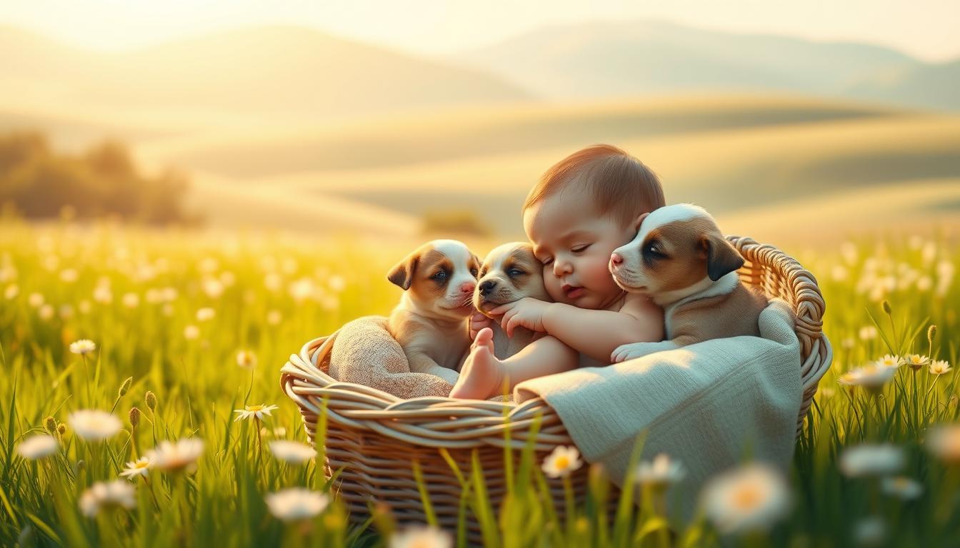 aplicativo foto cachorro bebê