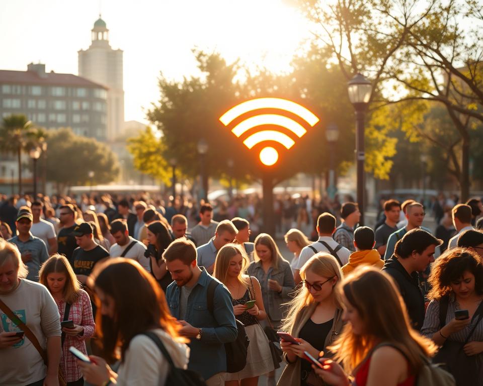 Wi-Fi gratuito em espaços públicos