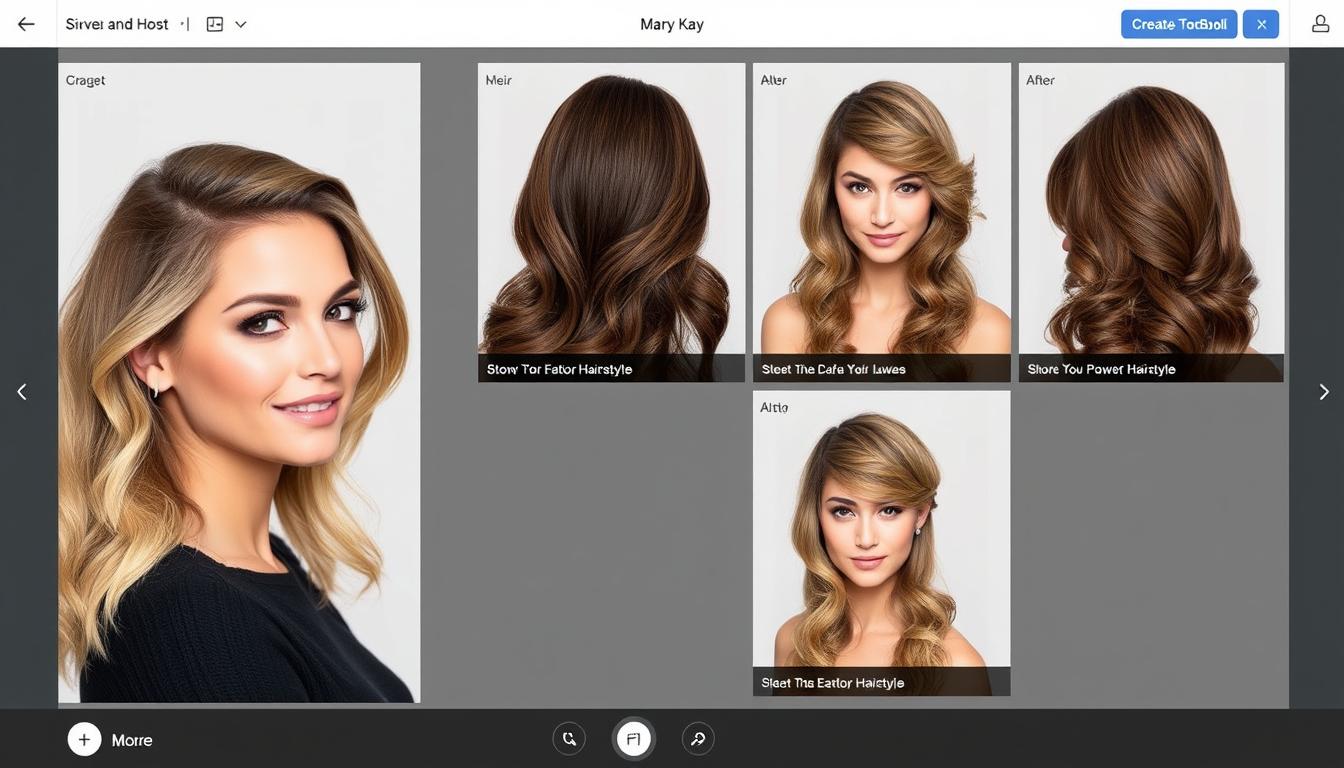 Mary Kay Virtual Makeover testar cortes de cabelo