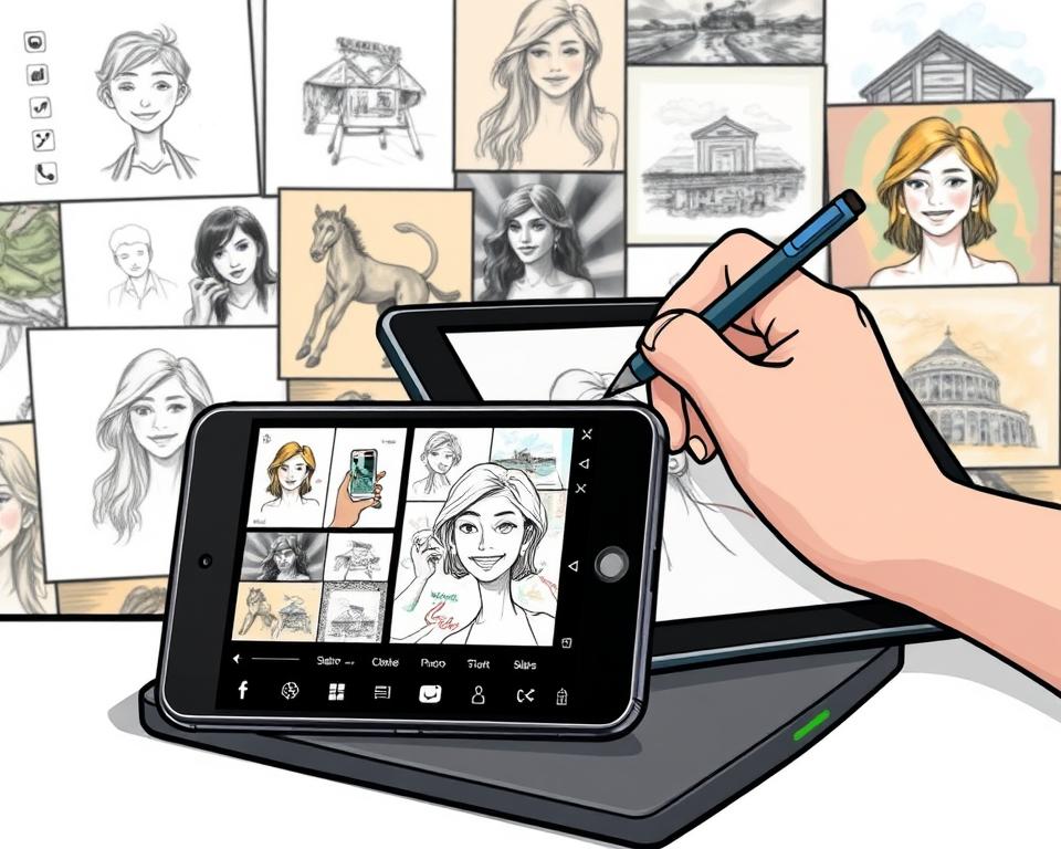 o que são aplicativos de transformar fotos em desenho