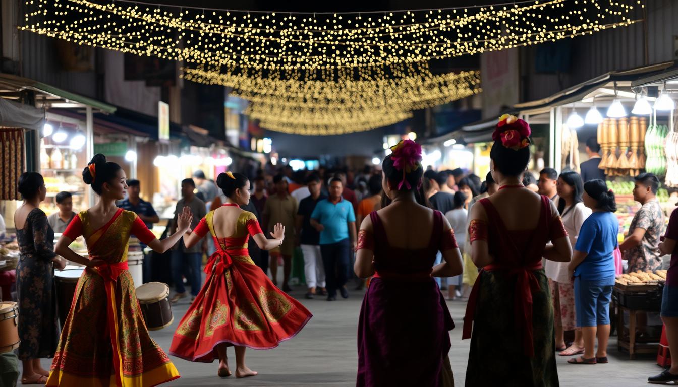 Pertunjukan Seni dan Budaya di Pasar Malam