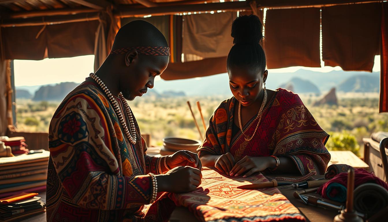 pengrajin baju tradisional Botswana