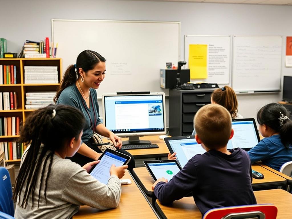 Teacher assigning differentiated Matific activities to students
