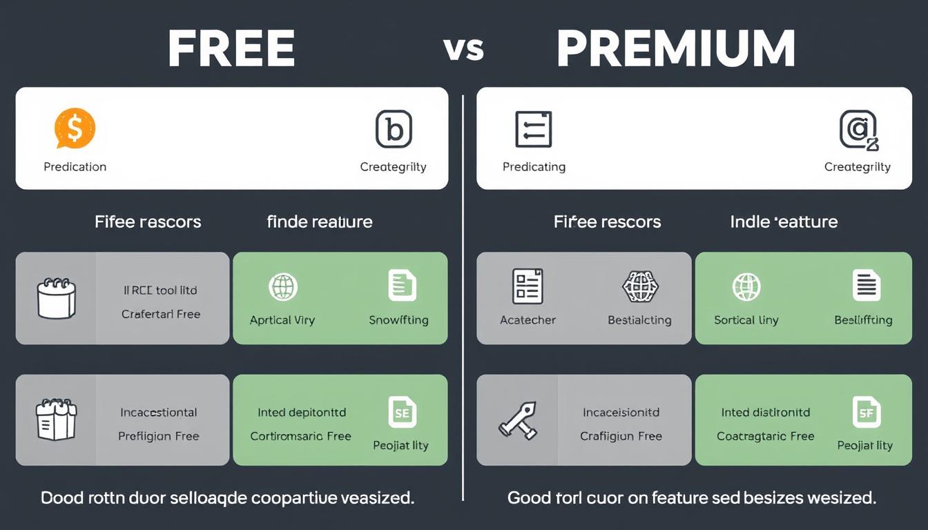 Comparison between free and premium website traffic checker features