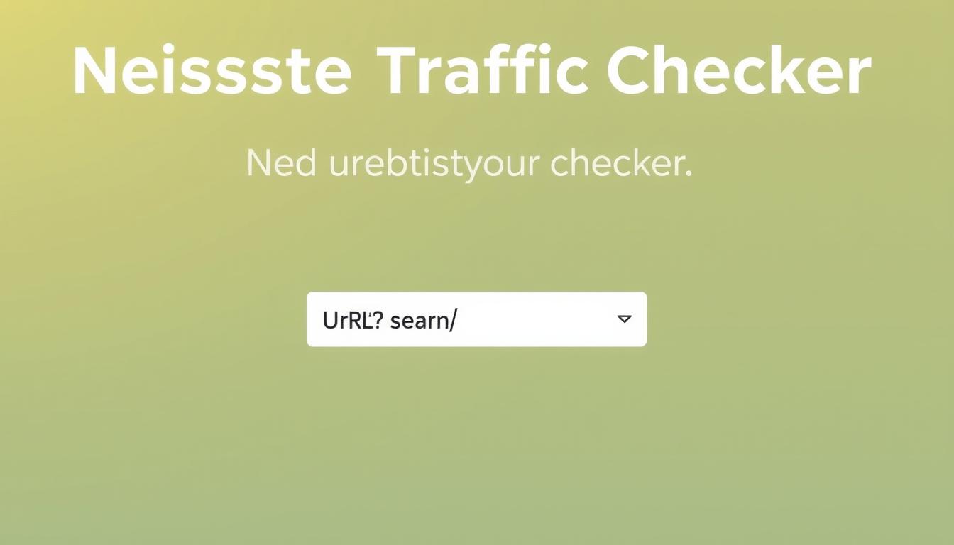 Website traffic checker tool interface showing URL input field