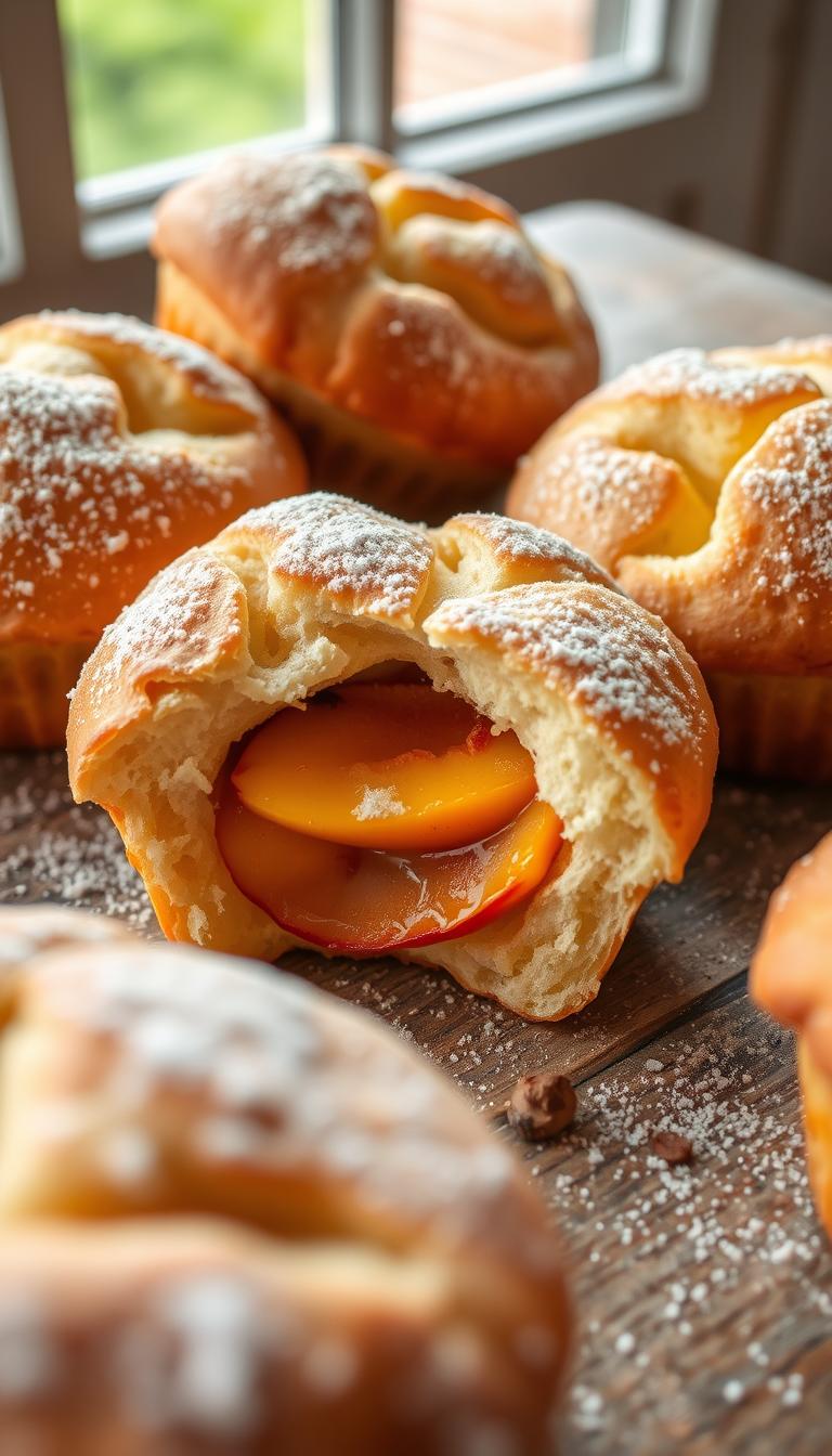 Peach Pie Cruffins