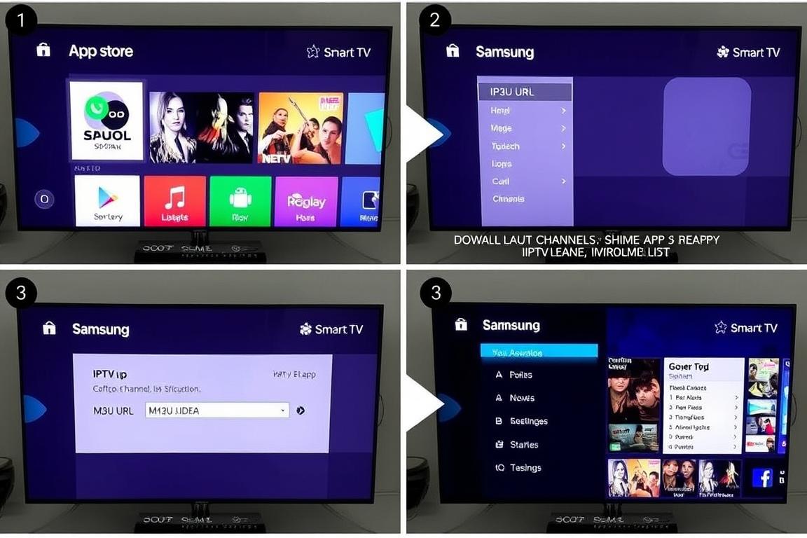 Installation d'un service meilleur IPTV sur Smart TV avec interface utilisateur