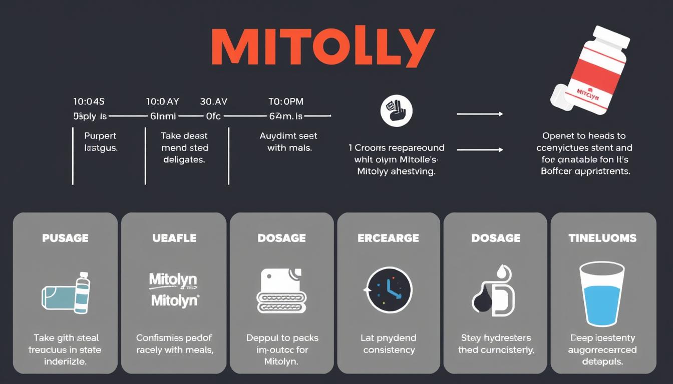 Visual guide showing proper Mitolyn dosage and timing