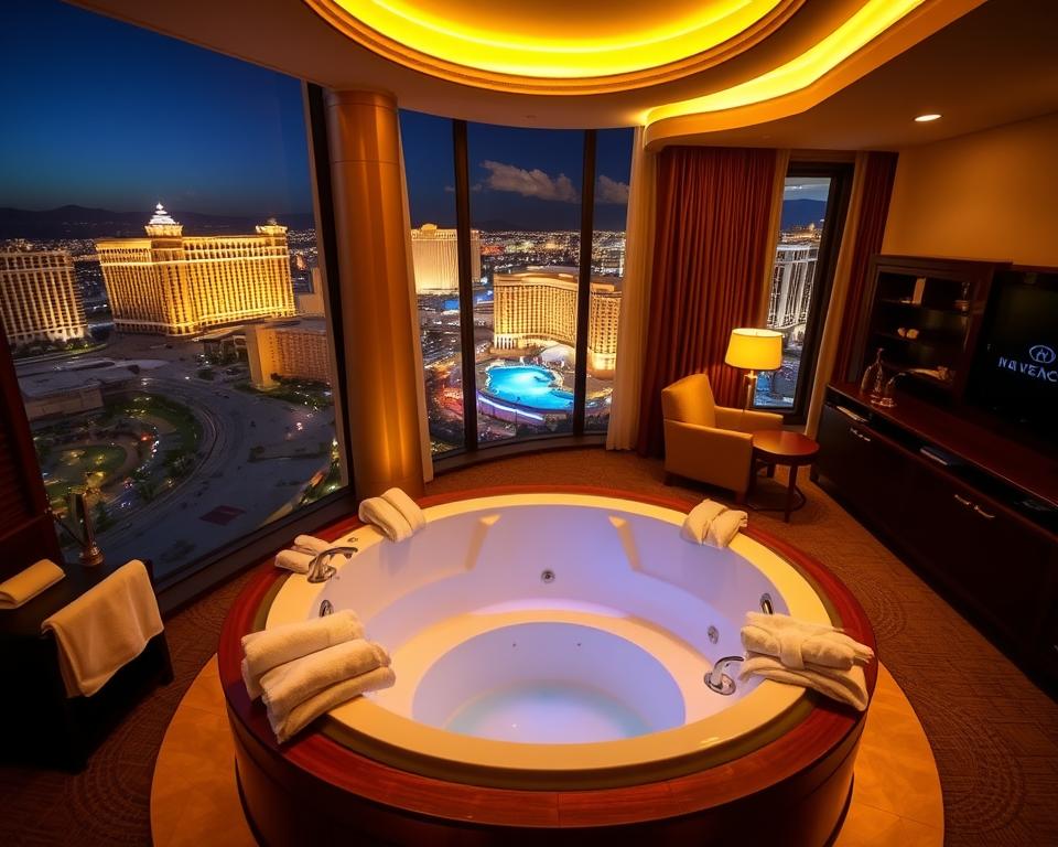 luxury accommodations in Las Vegas with jacuzzi