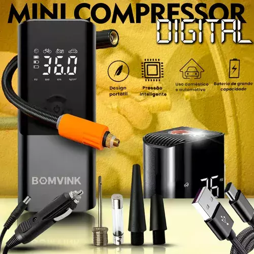 Mini compressor de ar portatitl usb