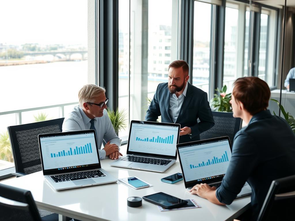 Jacksonville SEO team meeting with local business owner