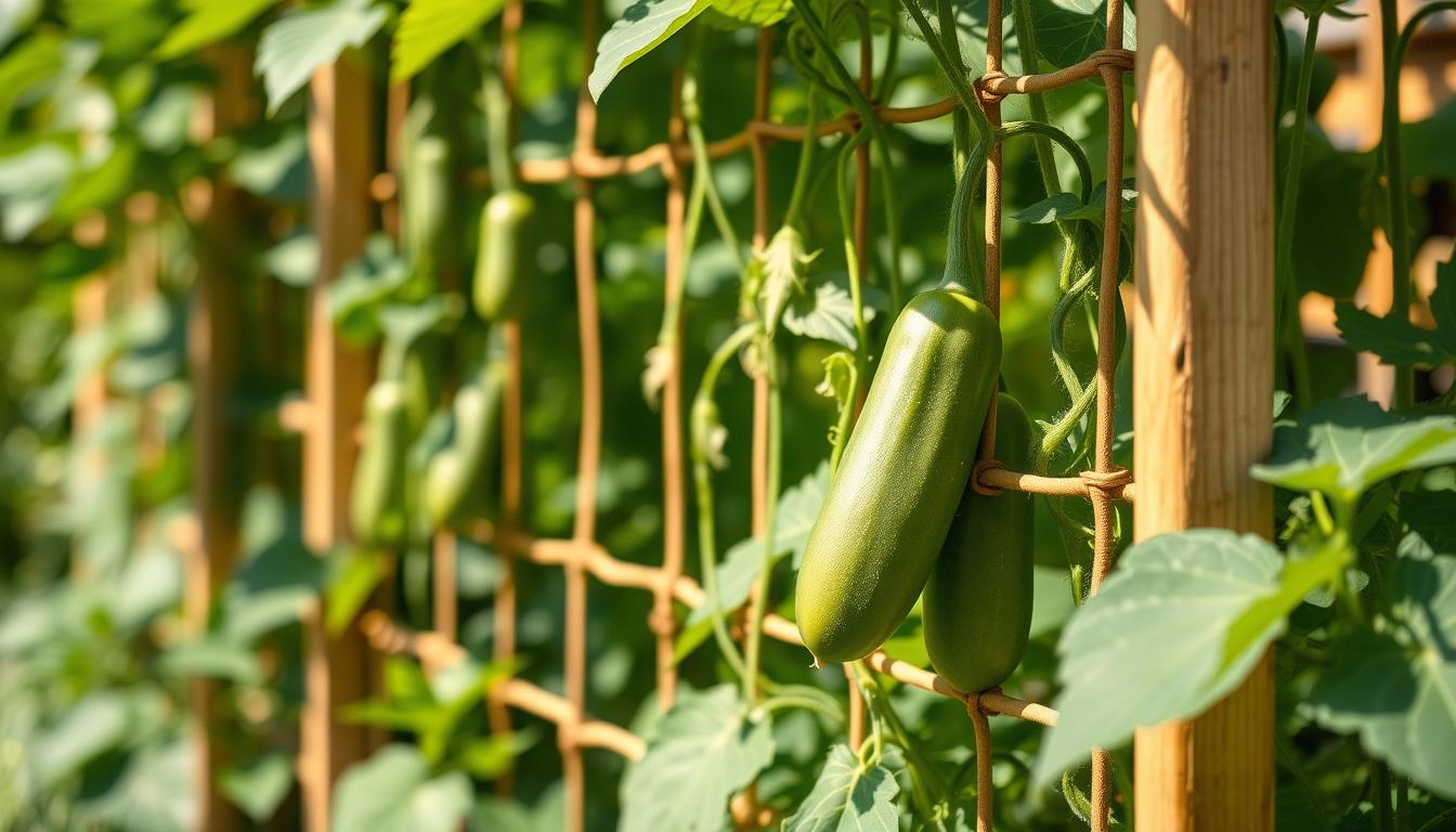 Comment construire un Concombre Trellis PAS CHER et FACILE 3 Concombre