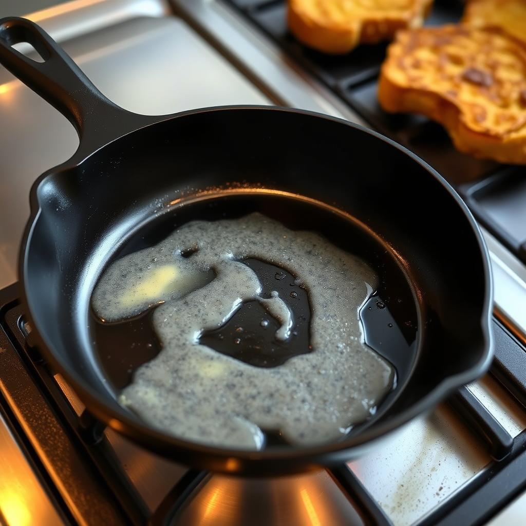 Skillet or griddle for cooking French toast roll-ups
