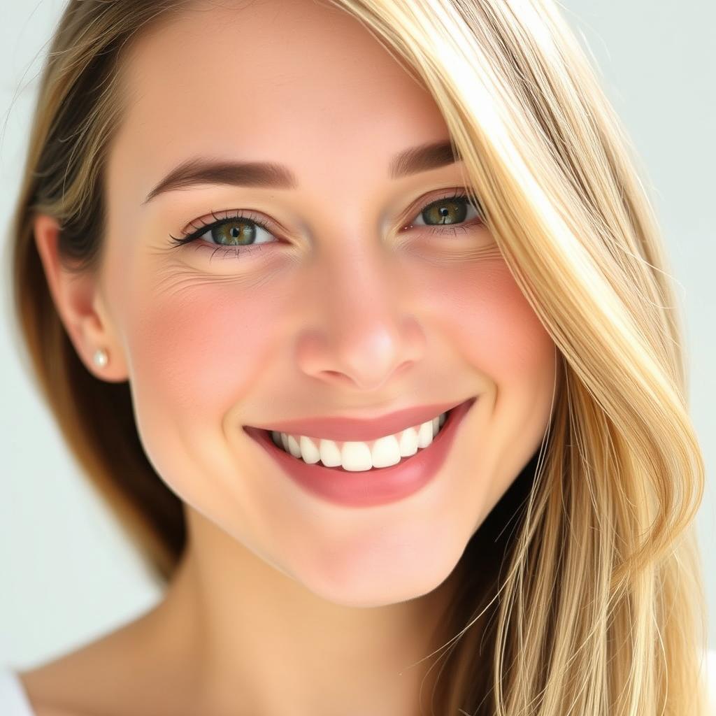 Woman with clear, glowing skin after receiving a HydraFacial treatment
