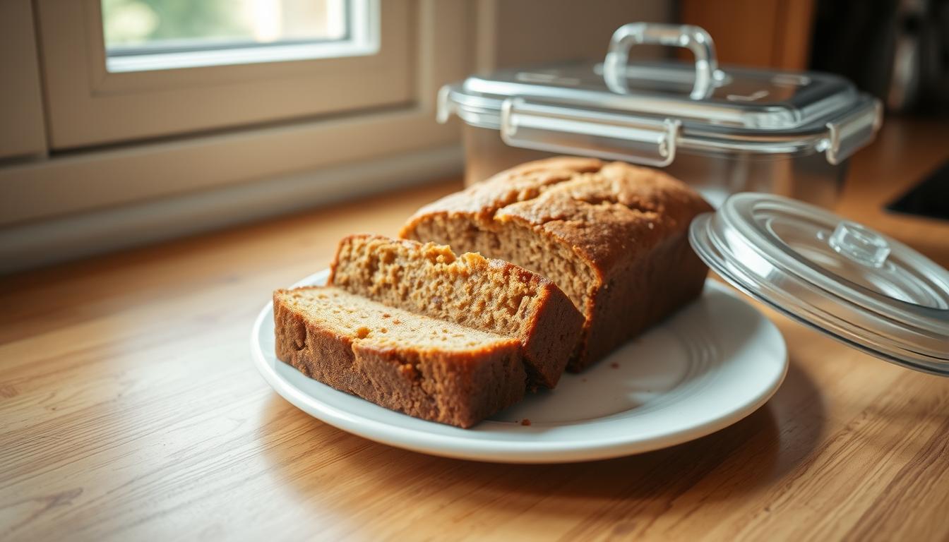eggless banana bread storage