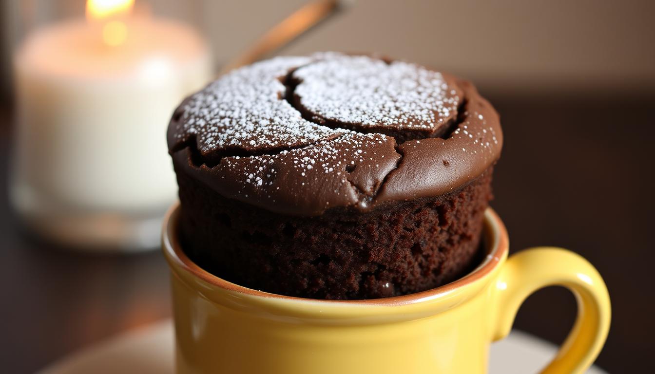 bolo de caneca de chocolate
