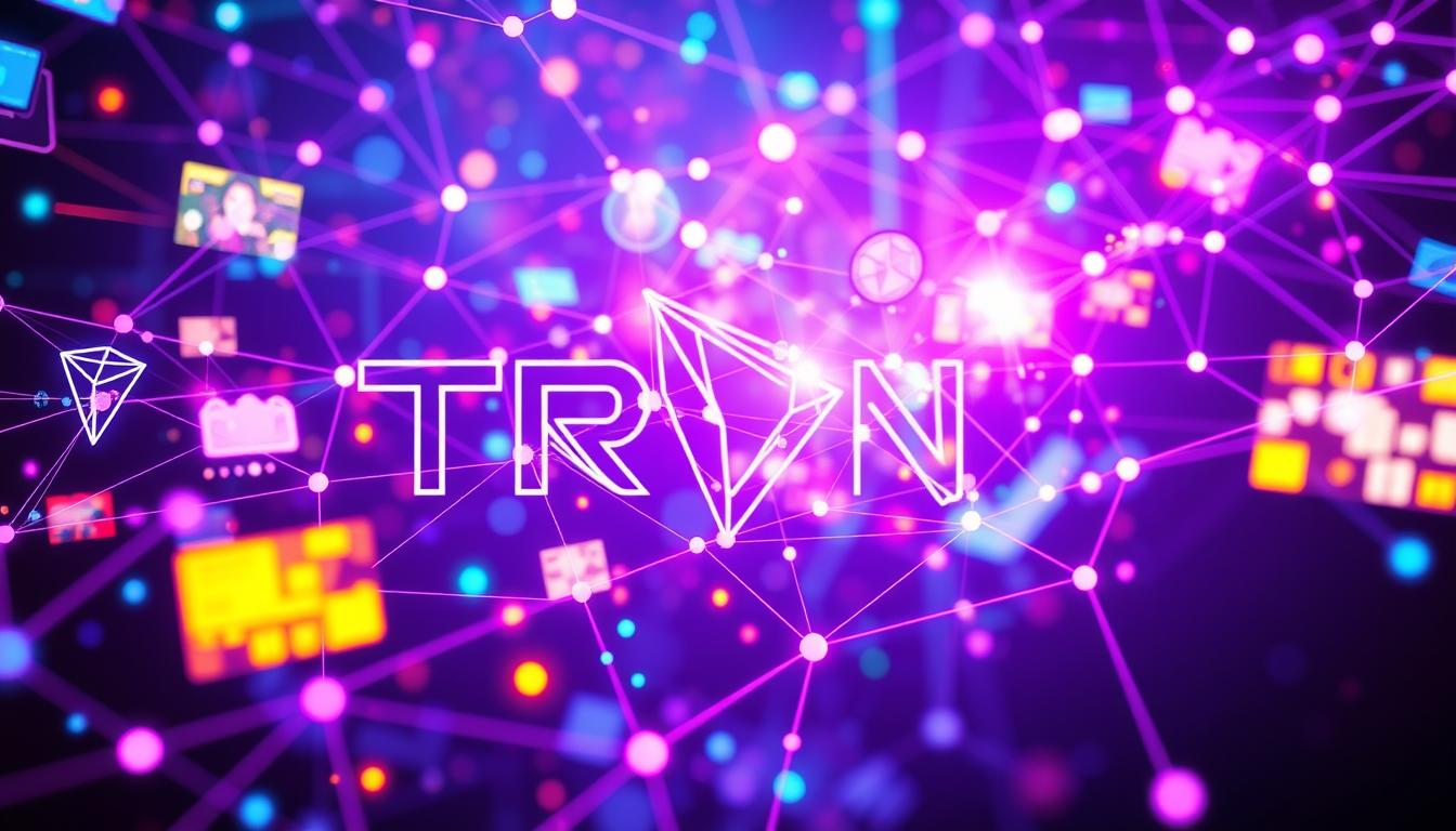 Generate an image representing TRON's focus on content sharing.