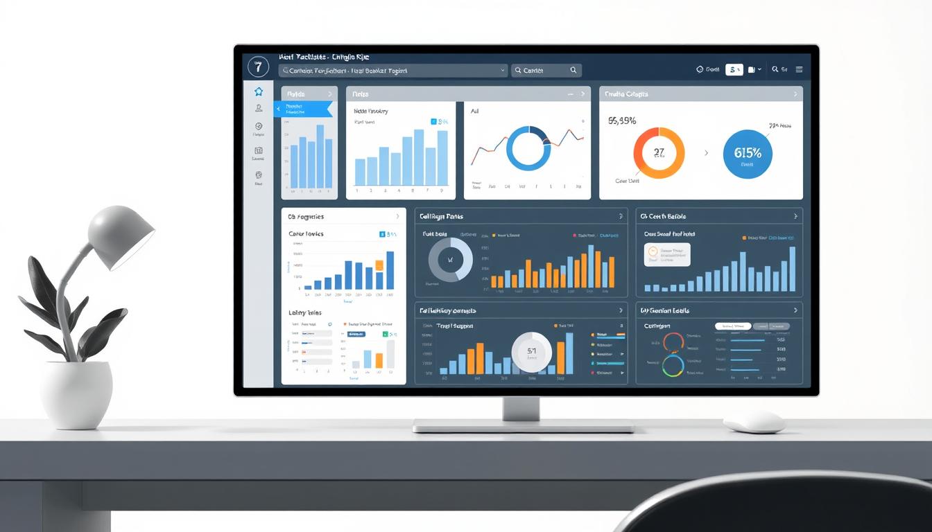 Create an image of a user creating an interactive dashboard using Tableau.