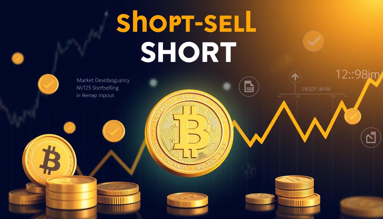 Generate an image representing the concept of inverse or shorting cryptocurrency investments.