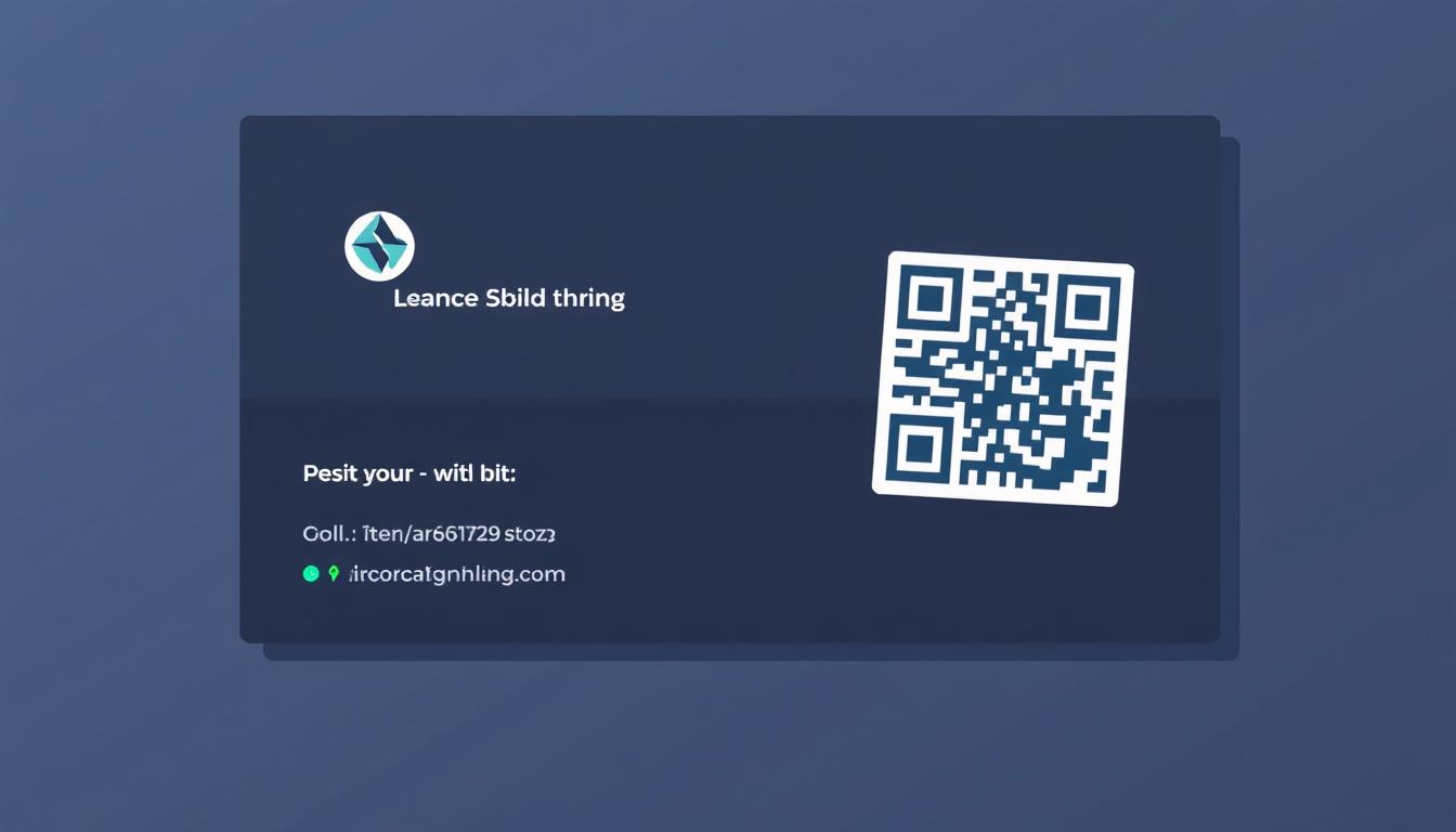 Image of a business card with a QR code linking to a company's website