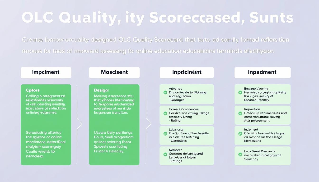 Generate an image representing the OLC Quality Scorecard Suite, showcasing its comprehensive framework for evaluating online education programs.