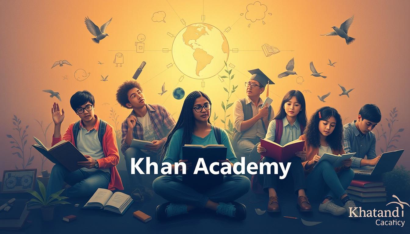 Create an image representing free, high-quality education on Khan Academy