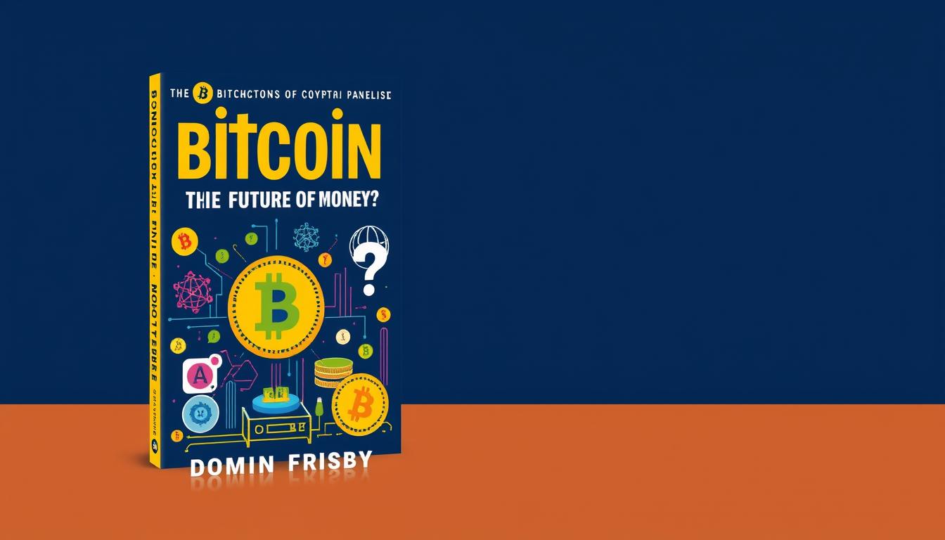 Generate an image of "Bitcoin: The Future of Money?" book cover by Dominic Frisby.